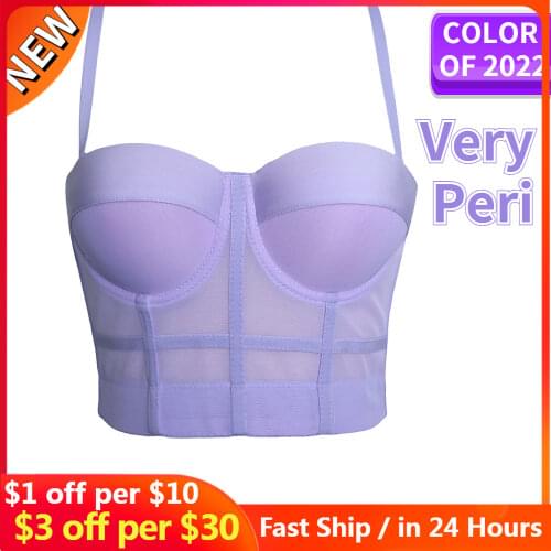 Mesh Push Up Bralet Womens Corset Bustier Bra Night Club Party Cropped Top Vest Plus Size