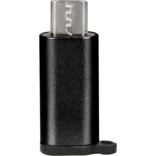 Mini Portable Aluminum USB-C to Micro USB Adapter with Keychain Anti-lost USB Type-C to Micro USB Convert Connector