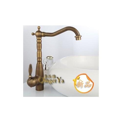 Supply a full antique copper basin faucet 8828 C models retro rotatable faucet KITCHEN faucet