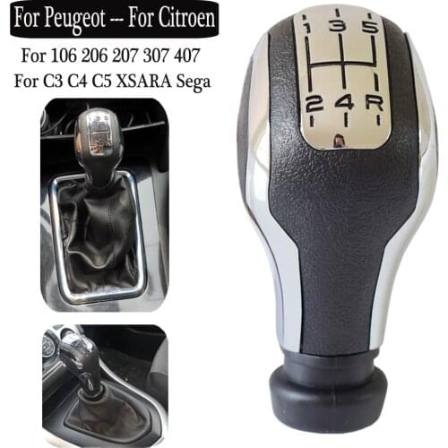 Car Manual 5 Speed Gear Shift Knob Gaiter Boot Sleeve Adapter For CITROEN C3 C4 C5 XSARA Sega Triumph C2 Elysee