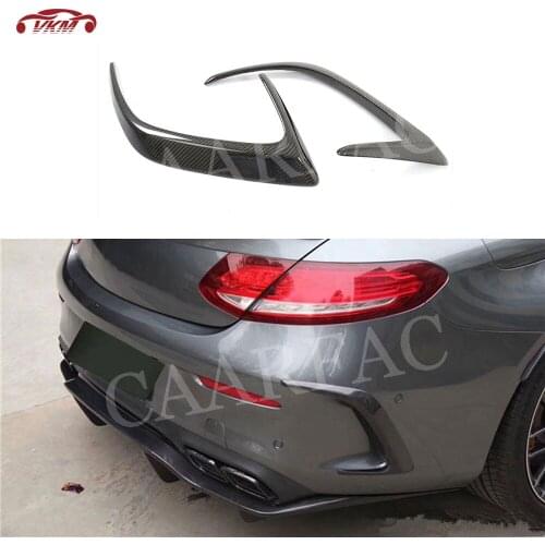 C Class Carbon Fiber / FRP Rear Bumper Trims Side Vents Spoiler for Mercedes Benz W205 C63 AMG C200 C260 C300 Coupe 2015 - 2017