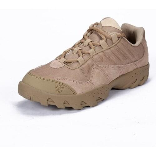 Outdoor Men hiking shoes New Military desert Tactical Boots Breathable anti-skid Wear-resistant Nylon leather Lace-up sneakers