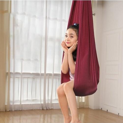 Outdoor Indoor Hanging Swing Calming Mesh Swing Steady Kids Adult Cotton Hammock Up Fabric 250kg Holds Chair Seat Strong Rope