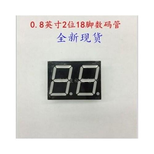 0.8inch 2digits red 8 segment led display 18pin 8201AS/8201BS 10pcs