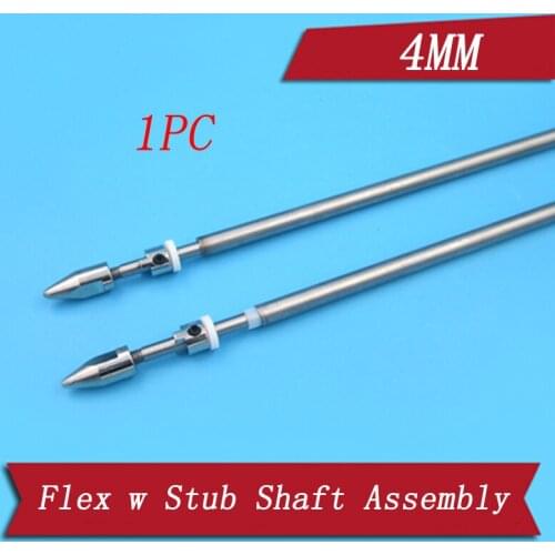 1PC 4MM Flex Shaft with Stub Shaft+ Propeller Nut+Drive Dog+Bushing Assembly CW/CCW Spare Parts for RC Brushless Electric Boat