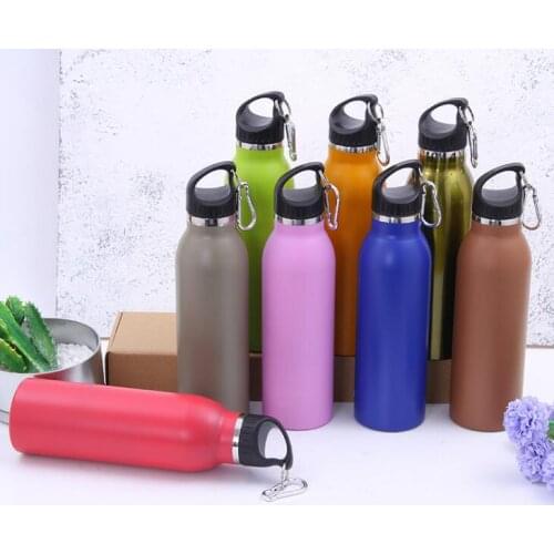 100pcs 600ml 20oz Water fashion Bottle Stainless Steel Beer Vacuum flask Double Wall Vacuum Insulated Outdoor Thermal Insulation