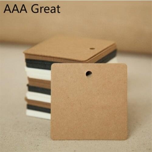 100Pcs/Lot Kraft Christmas Hang Tag Christmas Party Paper Cards Gift Tags Craft Paper Birthday Wedding Packaging Card