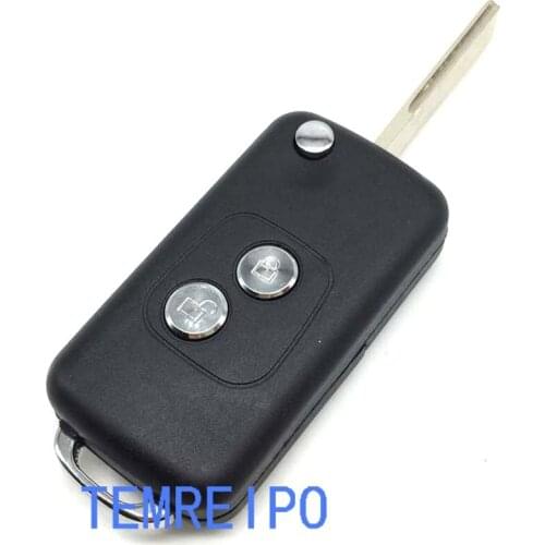 2 button flip keys for peugeot 307 407 207 car key and for citroen c2 c3 c5 remote modified key shell fob