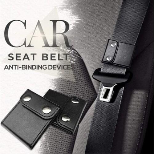 2PCS New Hot Sale Pair Of Black Leather Car Seat Belt Adjusters Automobiles Parts Car Seat Belts Padding Dropshipping