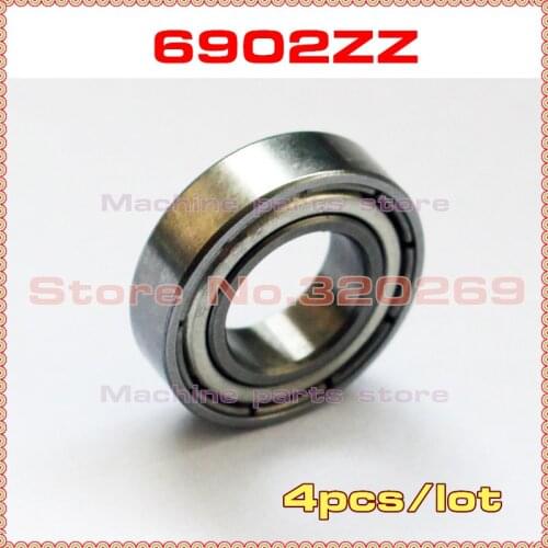 4pcs F61902ZZ F6902ZZ 15*28*7 15x28x7Mm Metal Shield 61902Z Radial Shaft Ball Bearing 6902RS 6902ZZ 61902ZZ