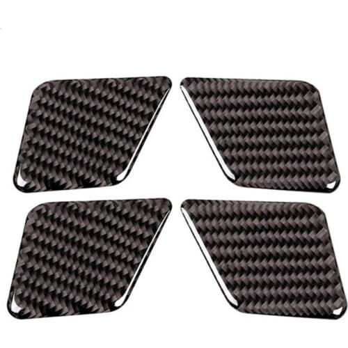4Pcs 3K Carbon Fiber Car Interior Door Handle Bowl Cover Trim Stickers Decals for Mercedes-Benz C-class W204