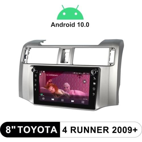 8 Inch Android 10.0 Radio Car Multimedia Player Touch Screen For GPS Naviagtion With Carplay Octa Core For Toyota 4runner 2009
