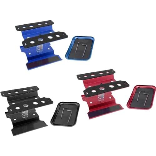 Aluminum Alloy RC Car Repair Work Stand Hobby Tool Set 360 Degree Rotation Lift for 1/8 1/10 RC Car Truck Buggy