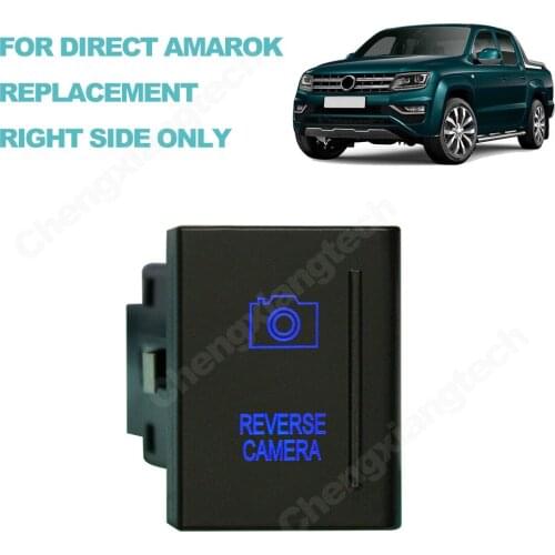 12V 3A Blue Led REVERSE CAMERA Car Push Button Switch On-Off for VW Volkswagen Amarok Replacement Switch, Right Side