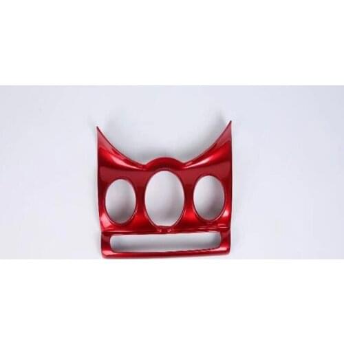 Free Shipping! For Mini Cooper 2018 1 PC Red ABS Chrome Car Air Conditioner Switch Knob Panel Cover Trim Molding Car Styling