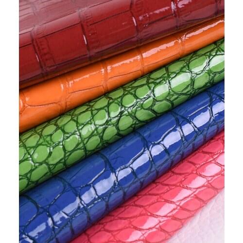 Glitter Crocodile Printed Faux Leather Fabric synthetic PU Shoes cuero sintetico unicorn bag mermaid neoprene diy decor canvas