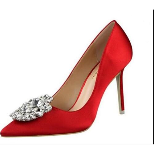 Autumn Suede high heels shoes Classics Womens Shallow Office Shoes New Arrival Concise Solid Flock Pointed Toe Women Pumps