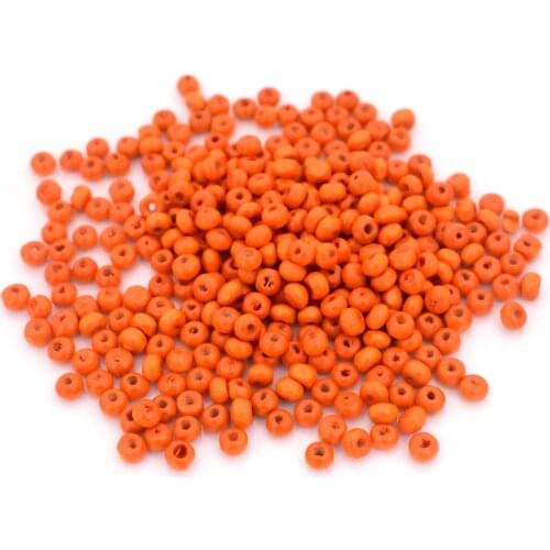 4mm 1000pcs/lot Orange Color Tiny Wooden Beads Loose Beads For Making Bracelet Necklace DIY Handmade Jewelry Accessories