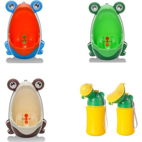 Frog Baby Potty Toilet Urinal Kids Potty training Baby Boys Pee Toilet infant Bathroom Wall-Mounted Urinal girls Travel Potty
