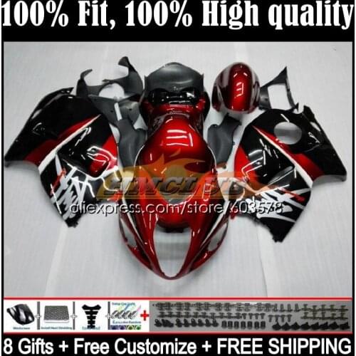 Injection For SUZUKI Hayabusa GSXR1300 96 97 98 99 00 01 20CL.7 GSXR 1300 CC 2002 2003 2004 2005 2006 2007 Fairing Dark red blk
