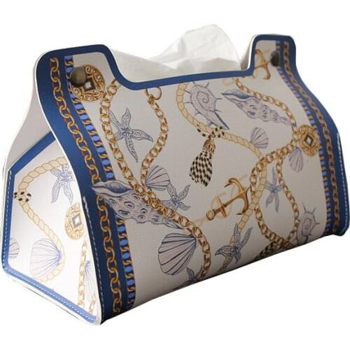 Classical Style PU Leather Car Tissue Cover Portable Paper Holders Bedroom Living Room Home Storage Box Napkin Cover