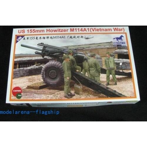 BRONCO CB35102 1/35 US 155mm HOWITZER M114A1(VIETNAM WAR) Plastic Model Building Kit