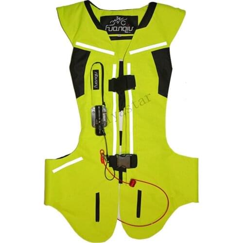 Motorcycle Air-bag Vest Moto Racing Professional Advanced Air Bag system motocross protective airbag Black Fluorescent