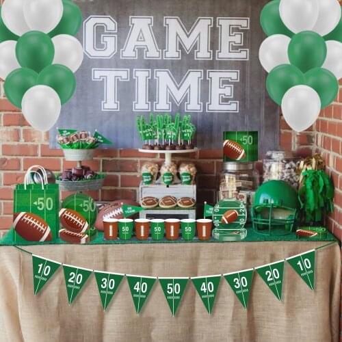 The World Cup American Football Theme Party Disposable Tableware Sets for Baby Shower Party Happy Birthday Party Decorations