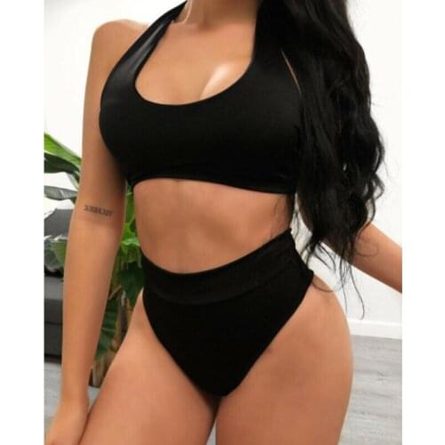 New 2020 Women Bandage Push-up Triangle Swimwear Bathing Padded Bra Bikini Set Swimsuit