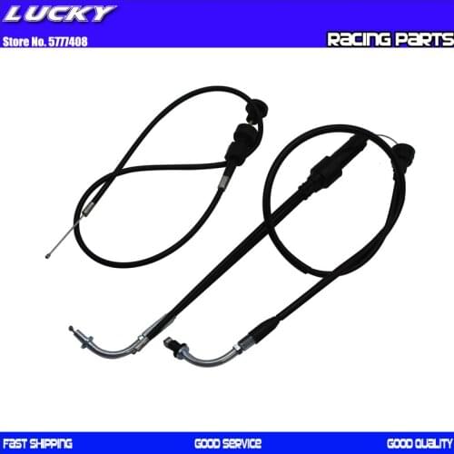 New Throttle Cable + Chock Cable Assembly For PW 80 BW80 Dirt Pit Bike E-Moto