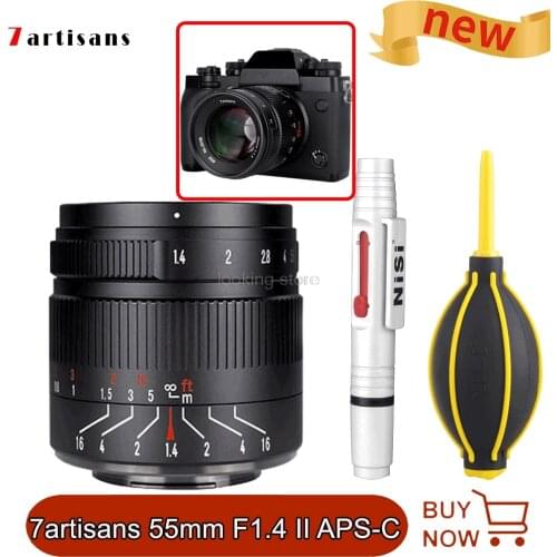 7artisans 55mm F1.4 II APS-C Manual Focus Portrait Lens Large Aperture Fixed Focus For Sony E Nikon Z Canon EOS M Fuji X M4/3