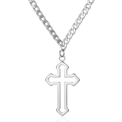 Korea Online Celebrity Ins Street Hip Hop Cross Japanese Pendant Chain Necklace Jewelry For Men And Women Birthday Gifts