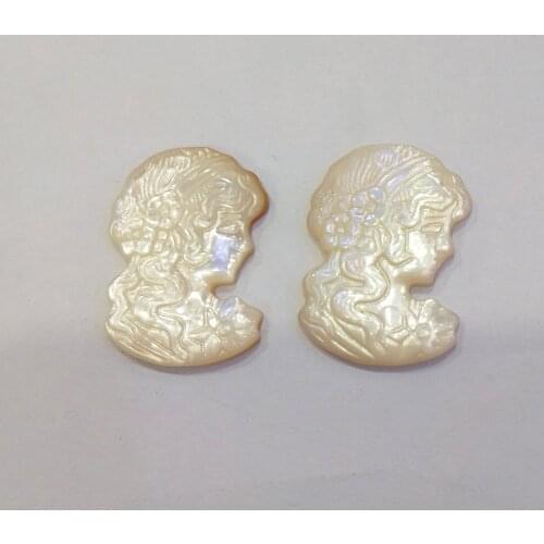 New Natural Shell Pendant Charms Curly Hair Girl Without Punching Can Be Embed Necklace Jewelry DIY Making Accessories Wholesale