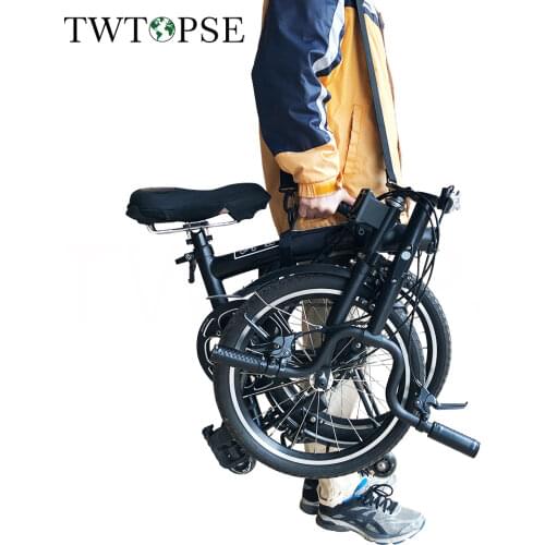 TWTOPSE Bicycle Bike Shoulder Carry Strap For Brompton 3SIXTY Folding Bike Cycling Frame Handle Carrier Durable Electric Scooter