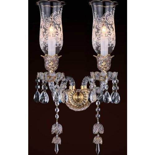 Modern Crystal Wall Lamp Living Room E14 lustres de cristal Sconces Top Grade Beside Crystal Decora Home Lighting Indoor Lights
