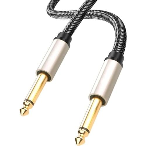 6.35mm to 6.35mm Stereo Cable Male TRS Speaker Amp Cable Jack for Guitar Amplifier Keyboard Professional Instrument etc