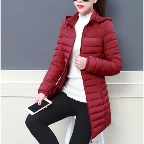 2019 Womens cotton coats large size Medium outwear winter new Korean slim female lapel tops office warm overcoat 4xl 5xl coat