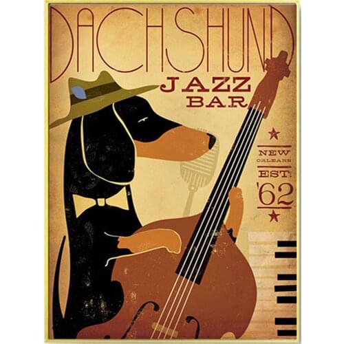 Animal Dog Dachshund DIY 11CT Embroidery Cross Stitch Kits Needlework Craft Set Cotton Thread Printed Canvas Home Sale