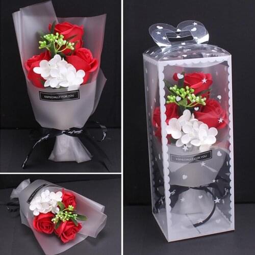 1 Bouquet Artificial Soap Rose Flower Valentine Mother Day Gift Wedding Decor