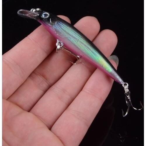 1pcs Fishing Lures Minnow 7.5cm/4.6g Fishing Hard Bait Crankbaits Isca Artificiais Pesca Sea Wobbler Swimming Baits 3D Eyes