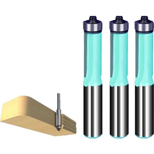 3pcs 1/2 shank 12.7mm length 30mm trimming end mill trimmer cleaning edge router bits woodworking tools milling cutter 9348
