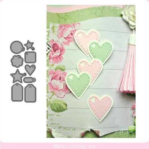9pcs mini tags Metal Cutting Dies for DIY Scrapbooking Photo Album Decorative Embossing Paper Card Crafts Die Cut 2019
