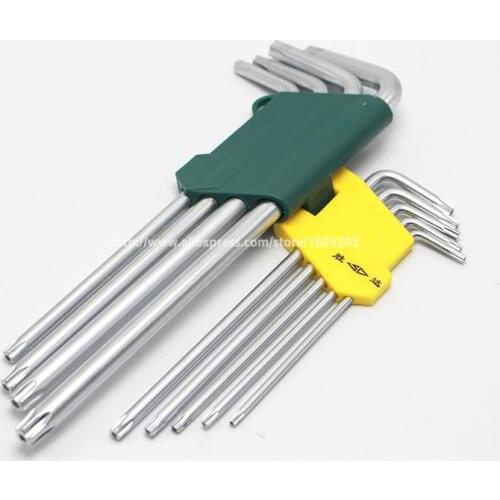 9 IN 1 Heagon Socket Key L Type Plum Blossom Hex Key Wrench Set Combination Wrench