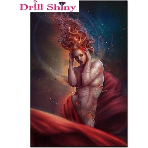 DIY 5D Full Diamonds Embroidery girl mermaid picture square Diamond Painting Cross Stitch Kits Diamond Mosaic pattern Home Decor