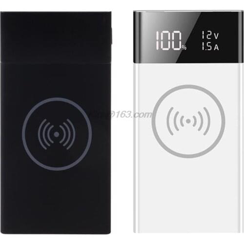 No battery)6x 18650 Battery DIY Qi Wireless Charger QC3.0 USB Type C PD Fast Charge Power Bank Box Case for Mobile Phone Tablet