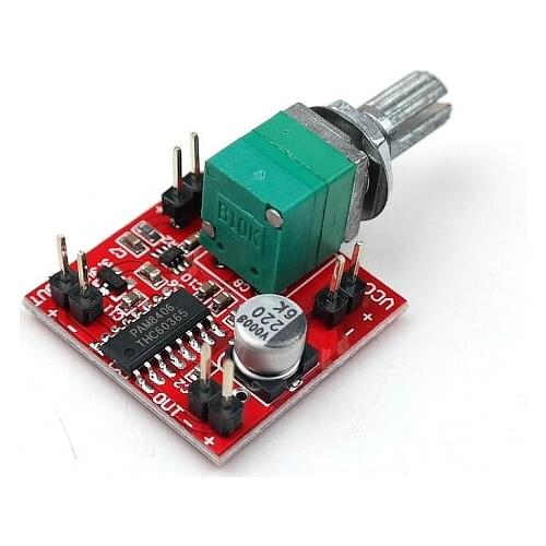 DC 3.6-5.0v 3w * 3w (PAM8403) 5w * 5w (PAM8406) Volume Adjust Microphone Amplifier Board 33mm * 33mm