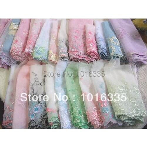 Special Offer for New Year 0.25kg Pretty Embroidered lace fabric high quality Mesh lace fabric