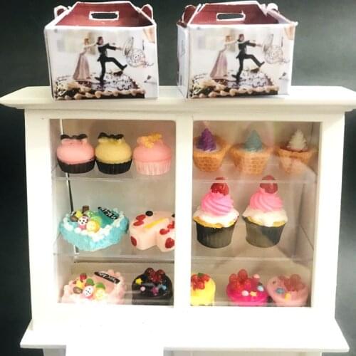 1:6 Dollhouse Miniature Cup Cake Mini Fruit Dessert for Blyth Barbies BJD OB11 Doll House Kitchen Play Toys Accessories