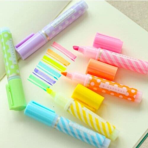 6 pcs/lot Candy color Highlighter for drawing,marker pen office supplies(tt-3829)