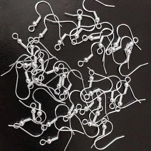 100pcs/lot Carven 925 Logo Copper Ear Wires Earrings Hook for DIY Jewelry Findings Earrings Making Accessories Anti-allergy